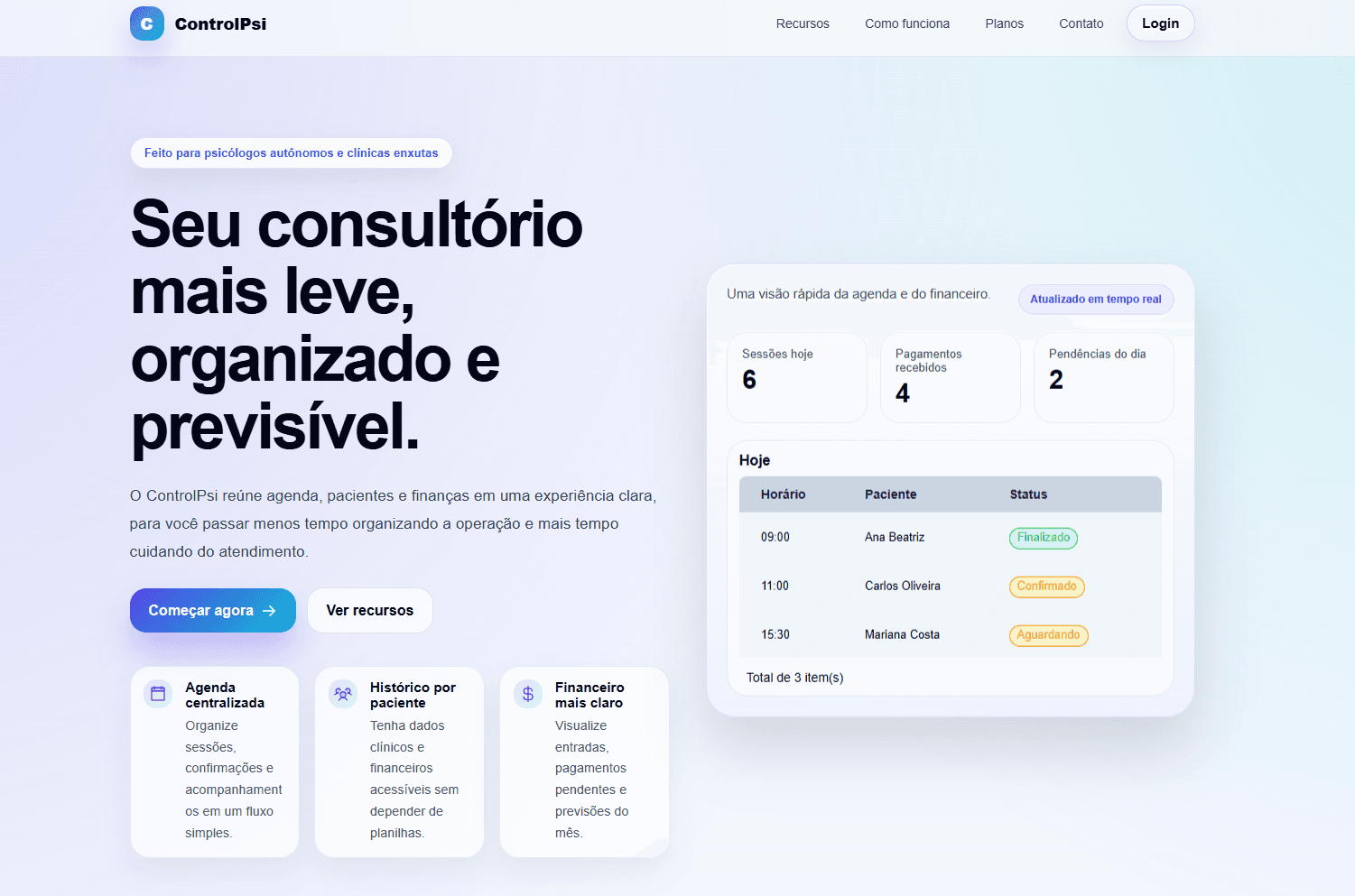 Preview do projeto ControlPsi